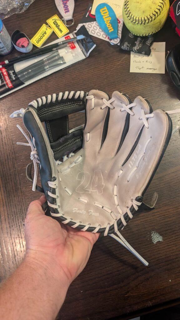 Baseball glove broken in by Hughes Glove Works